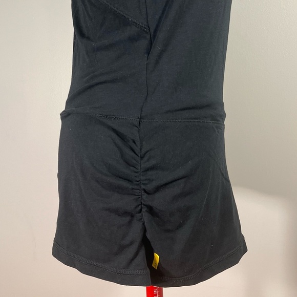 Long Sleeve Black Faux-Wrap Athletic Top - M - Picture 5 of 9